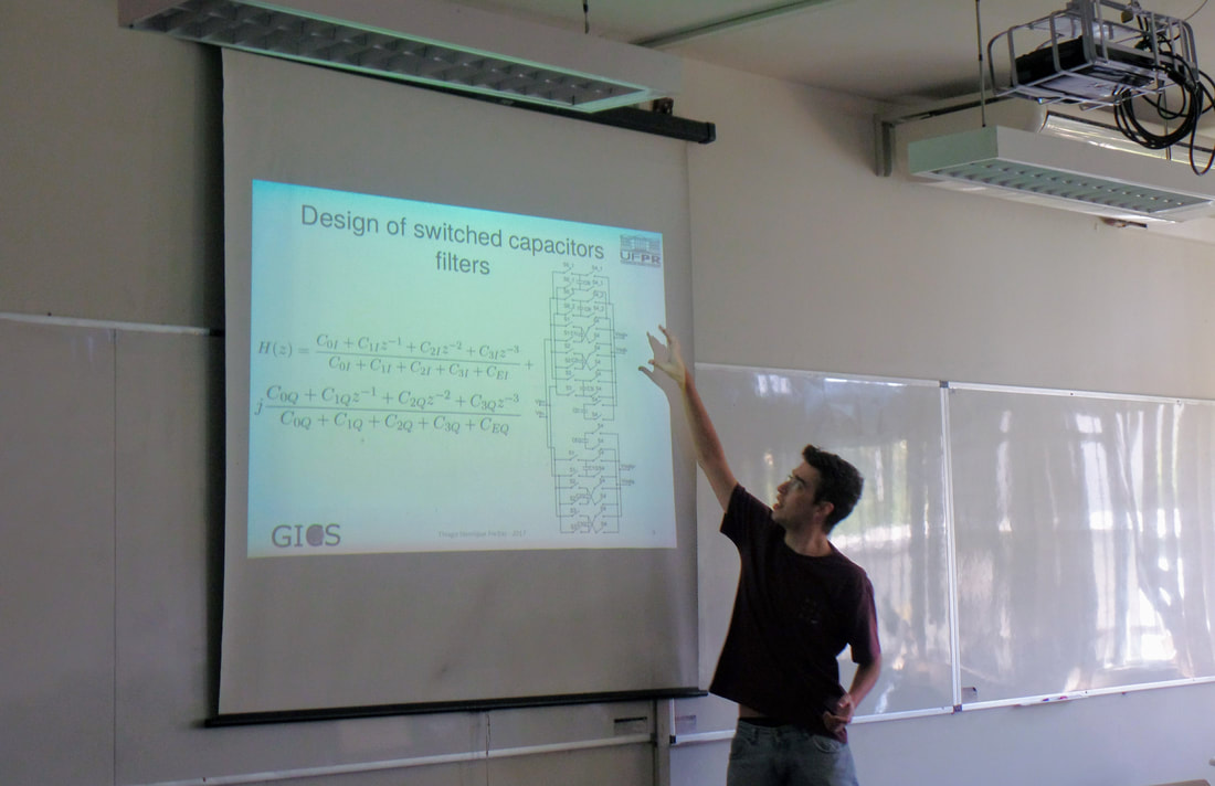 Thiago Freitas apresentou o trabalho "Switched capacitors filters using CMOS technology".